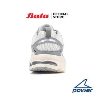 Bata บาจา Power รองเท้าผ้าใบสนีคเกอร์ แบบผูกเชือก สำหรับผู้ชาย รุ่น Viator สีเงิน 8282181