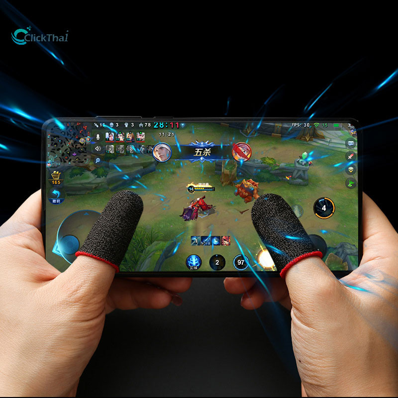 เกมปกนิ้วเกมมือถือป้องกันเหงื่อนิ้วปกมืออาชีพสิ่งประดิษฐ์นิ้วหัวแม่มือปกบางเฉียบต่อต้านมือเหงื่อและป้องกันเหงื่ออินเทอร์
