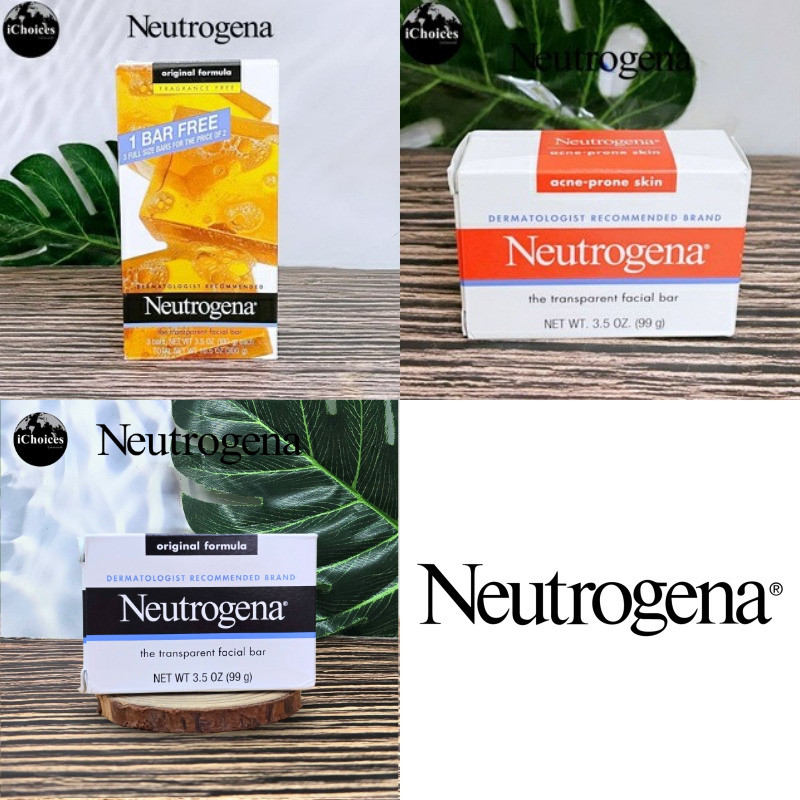 [Neutrogena] The Transparent Facial Bar นูโทรจิน่า สบู่ทำความสะอาดผิวหน้า Facial Cleansing Bar สบู่คลีนซิ่ง