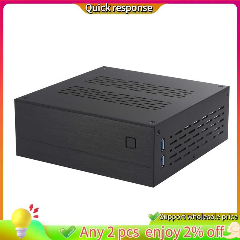 ในสต็อก-Mini ITX เคสคอมพิวเตอร์แชสซีอลูมิเนียม HTPC Mini ITX DIY PC กรณี A01 แชสซี HTPC คอมพิวเตอร์แ