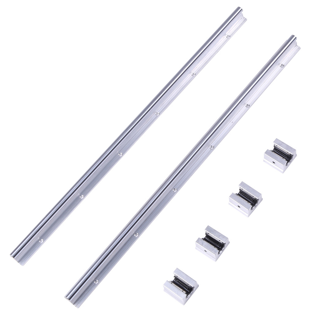 2 ชิ้น Sbr12-600 มิลลิเมตร 12 มิลลิเมตร Linear แบริ่ง Rail สไลด์ท่องเที่ยวเพลา 4 ชิ้น Sbr12uu บล็อก