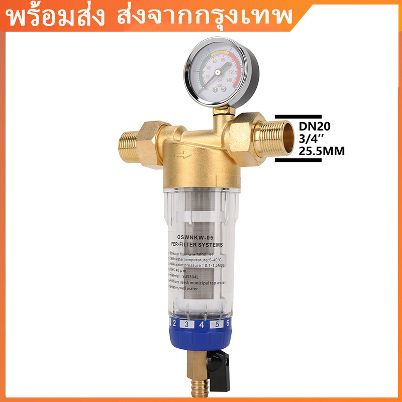 1.5/2.2 เครื่องกรองก่อน ทั้งบ้านหมุนลงตะกอนน้ำกรองกลางระบบกรองย้อนตาข่ายสแตนเลส