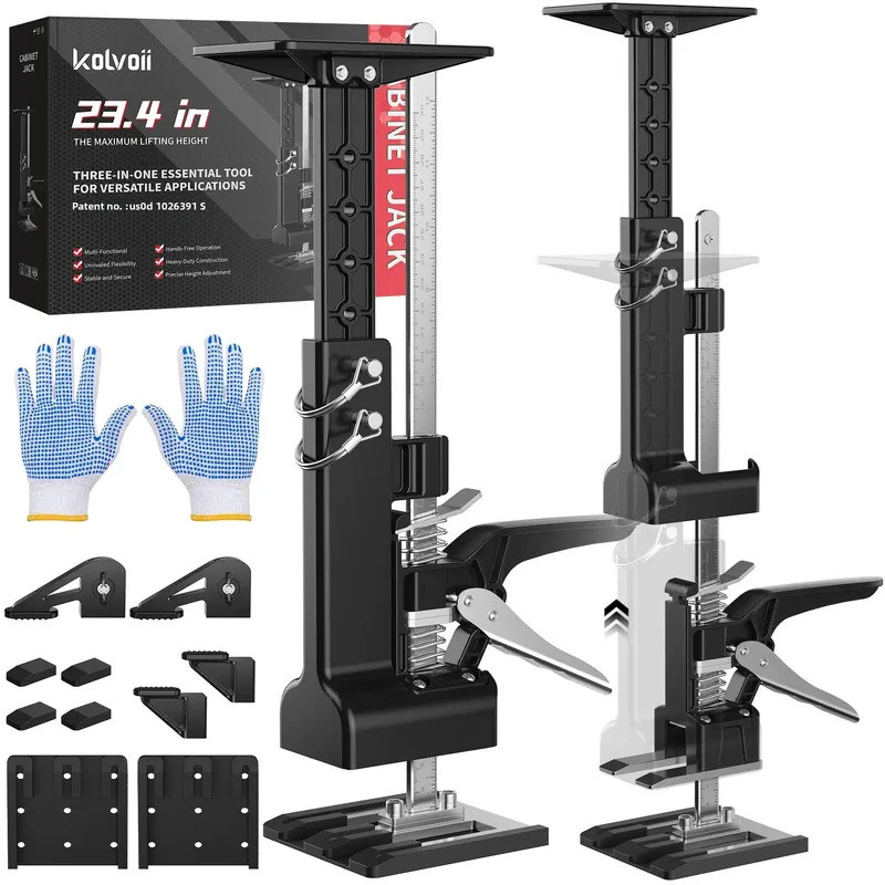 ออกแบบใหม่ แจ็คตู้สําหรับติดตั้งปรับ 0-2.3.4 นิ้วก่อสร้างแจ็คมือยกแจ็คเครื่องมือตู้ลิฟท์ ผนังแห้ง ยก