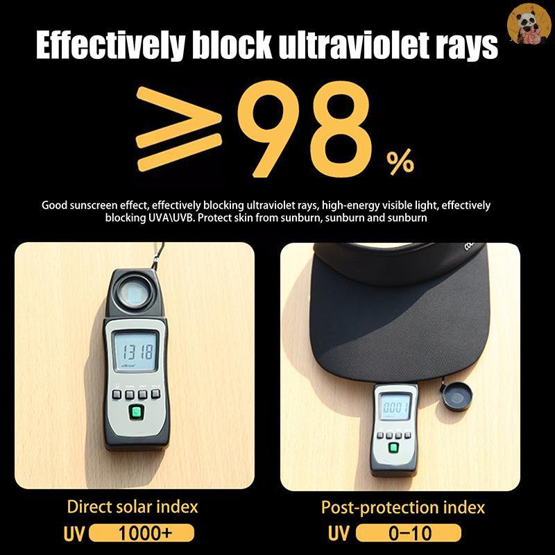 [CO] Cooling Stretch Visor Ice Silk Long Brim Empty Top Hat Summer UV Protection Men Sun Hats Cyclin