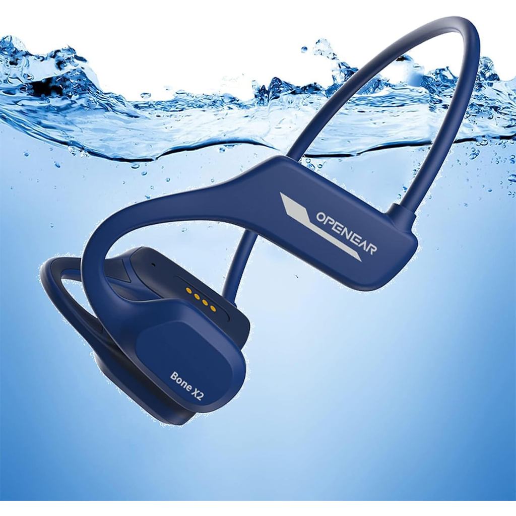 Bone Conduction หูฟังบลูทูธเปิดหูหูฟังวิ่งไร้สาย Bone Conduction Head ชุดหูฟังกันน้ําสําหรับว่ายน้ํา