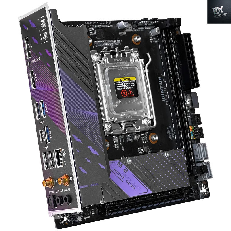 DIY FOR YOU MAINBOARD (เมนบอร์ด)  JGINYUE  B650i Night Devil itx Mini DDR5 AM5 ใช้คอมพิวเตอร์ CPU 7 