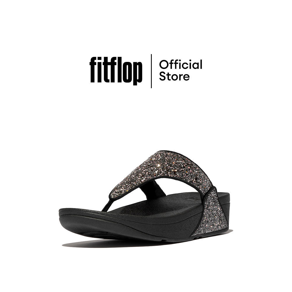 FITFLOP LULU MULTI-TONAL GLITTER T/P รองเท้าแตะแบบหูหนีบผู้หญิง รุ่น JE6-C55 สี BLACK