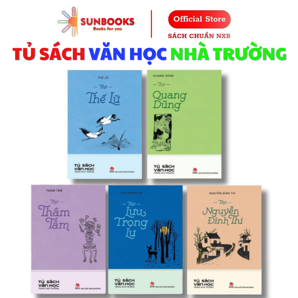 หนังสือ-ตู้หนังสือวรรณกรรมในโรงเรียน: Quang Dung Poetry - The Lu Poetry - Tam Tham Poetry - Ngueen D