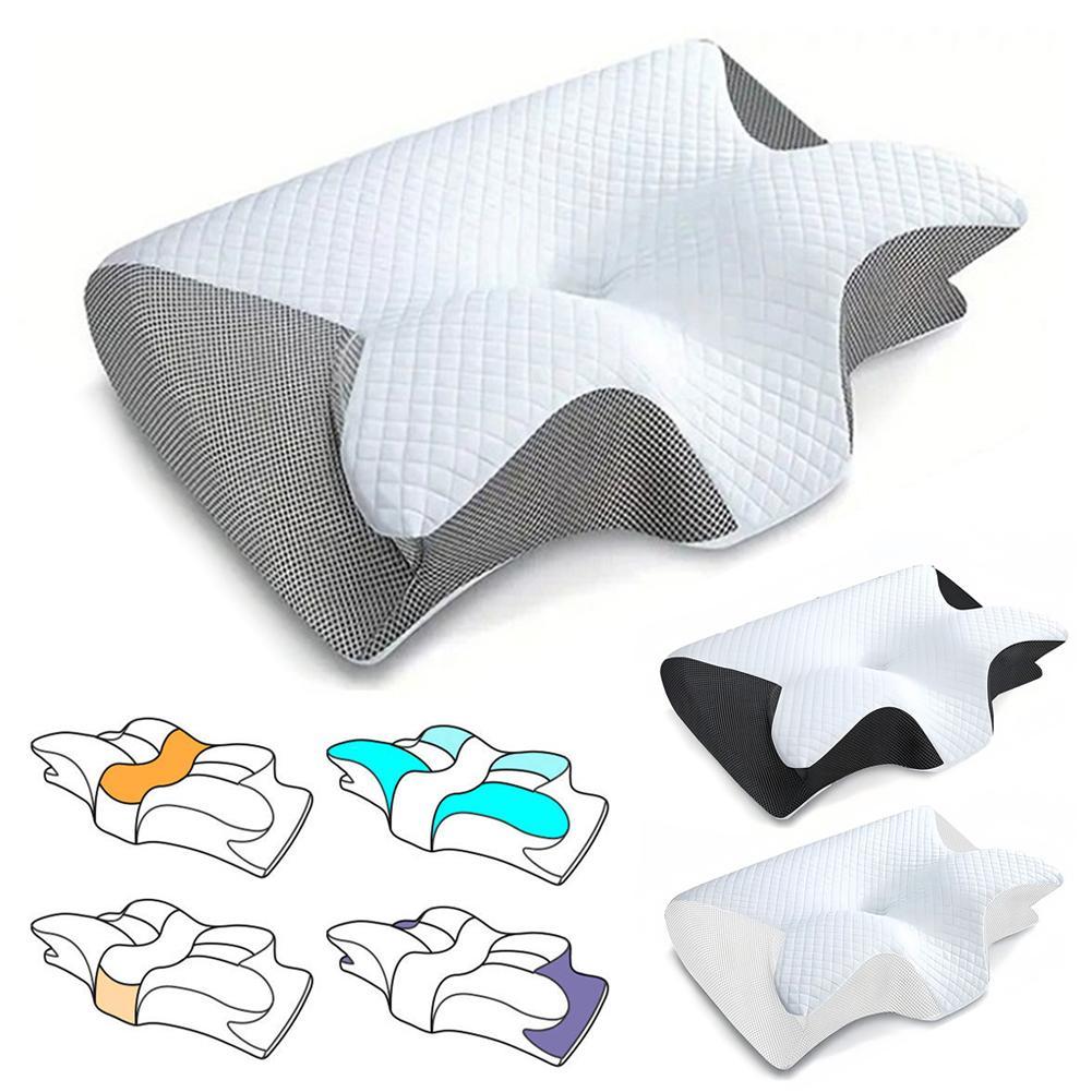 หมอนเมมโมรี่โฟมรูปผีเสื้อ | รีบาวด์ช้าสําหรับคอและบรรเทาไหล่ | Ergonomic E2w0