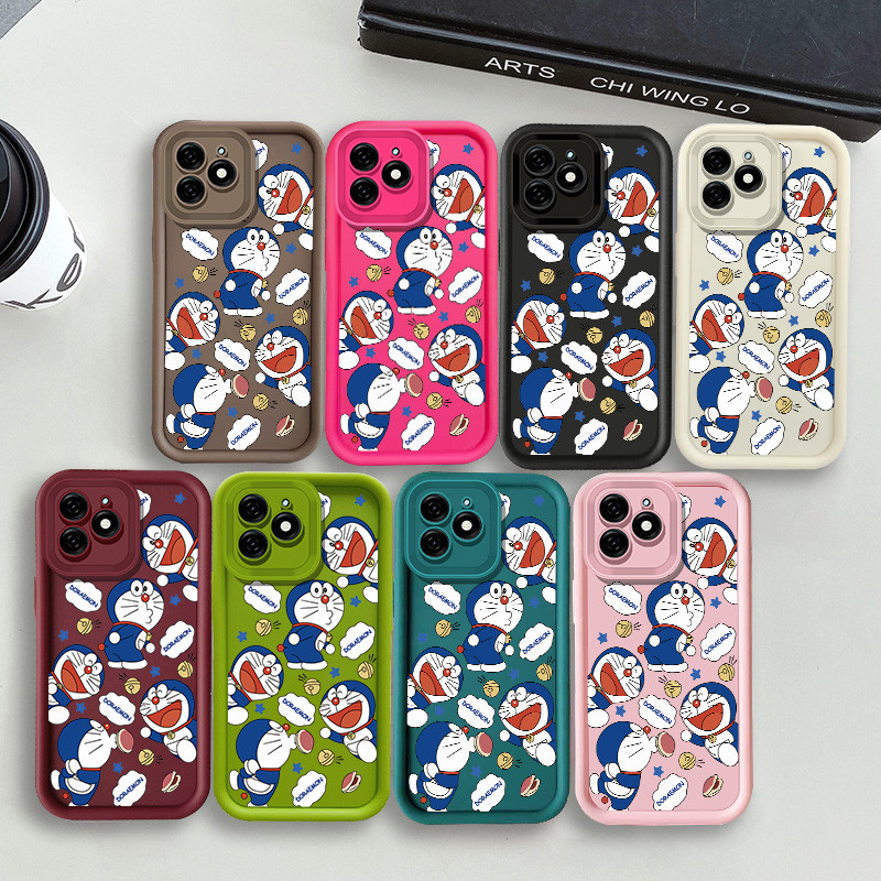 น่ารักการ์ตูน Doraemon pout สําหรับ infinix Hot 8 9 PRO X6511 X6823C X650C สมาร์ท 6 PLUS Hot 12 20 30 Play NOTE 12 30 PRO X655 X6816 X6826 X6825 X678B กันกระแทกปกอ่อน ราคา ถูกที่สุด ดีลบีเคเค แกลเลอรีภาพที่ 3