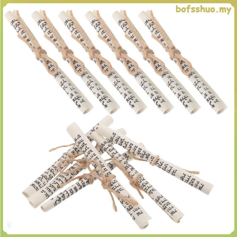 20 ชิ้น Koher Hebrew Mezuzah Scroll: Mini Jewish Blessing Paper - พิมพ์ Mitzvah Ksher Scrolls สําหรั