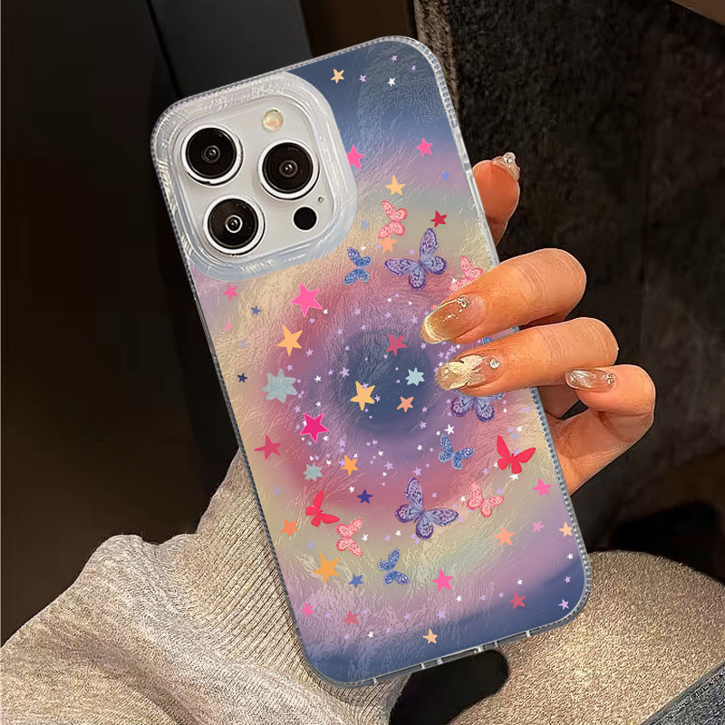 🌸เคสโทรศัพท์ เข้ากันได้สำหรับ เคสไอโฟน11 เคส iphone 16 Pro Max 7Plus XR 12 13 14 15 ดาวผีเสื้อแสนสวย - รูปที่ 6
