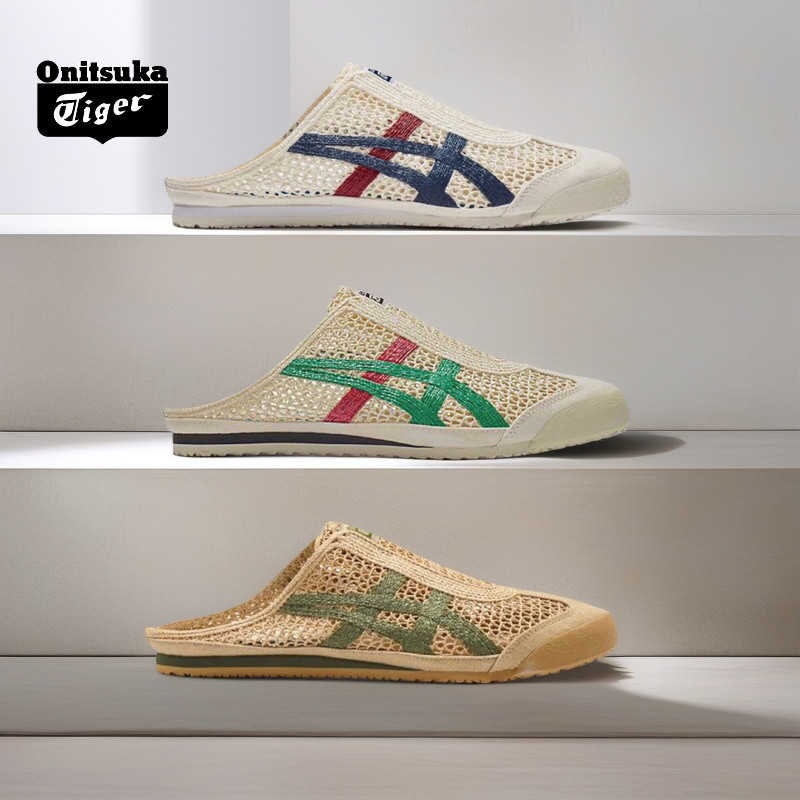 2025 ราคาที่น่าตกใจ Onitsuka Tiger Mexico 66 Sabot Cream Feather Jacket Kale Green Reading Unisex รอ