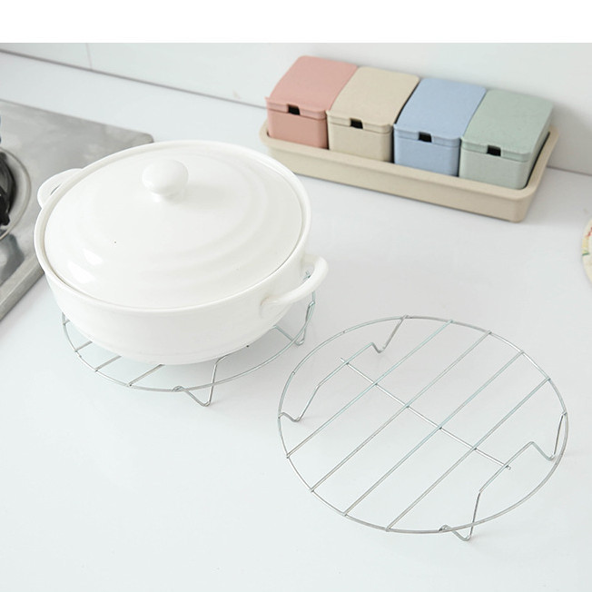 Sanli ตะแกรงสแตนเลส ตะแกรงย่าง ตะแกรงรอง สําหรับทําอาหาร ที่วางของร้อน ที่รองหม้อร้อน ที่รองจานร้อน - รูปที่ 7