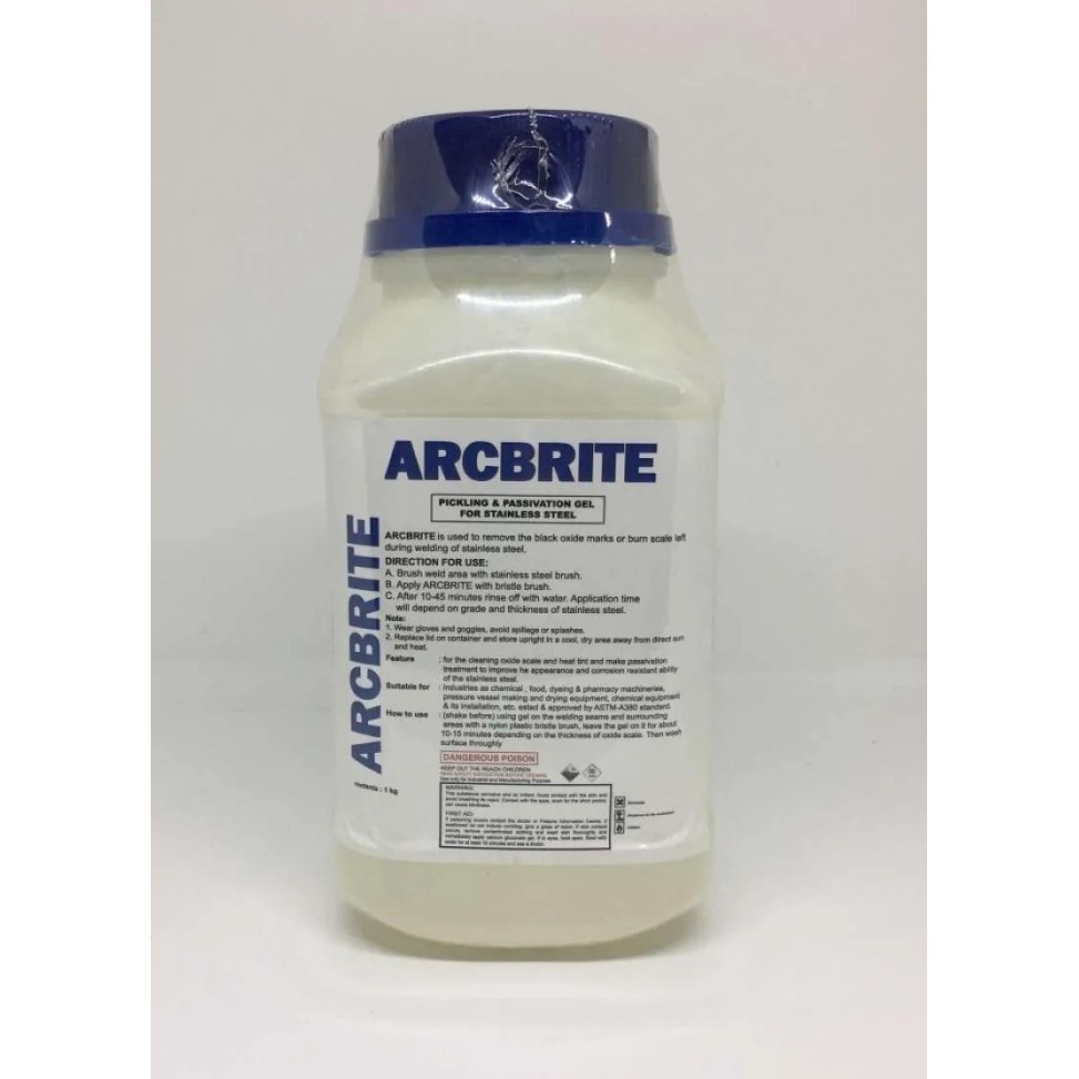 ARCBRITE GEL 1KG STAINLESS STEEL PICKLING PASSION CLEANING LIQUID