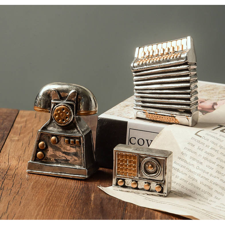 ย้อนยุคคิดถึงเรซิ่นเครื่องประดับงานฝีมือตกแต่งบ้านมินิเครื่องประดับอุปกรณ์ถ่ายภาพกล้องแผ่นเสียง - รูปที่ 3