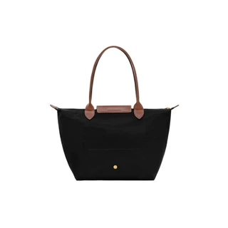 Longchamp Le Pliage Original Tote Bag M In Recycled Canvas With Gold Hardware Black | ของแท้ ตรวจสอบโดย SASOM