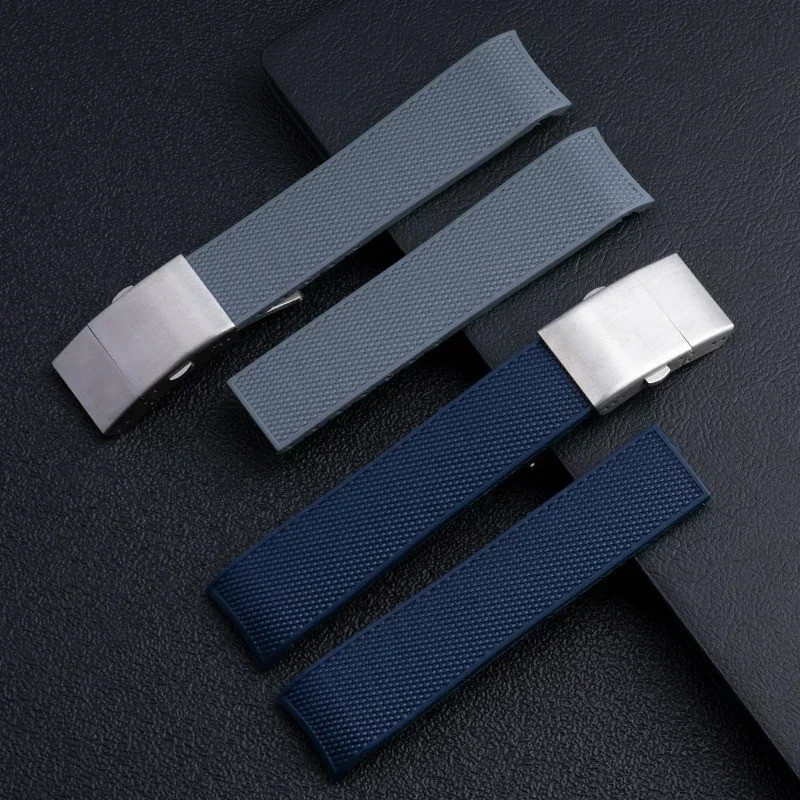 21mm Soft Nature ยาง Watchband Fit สําหรับ Longines สายคล้อง Conquest HydroConquest L3.781 741 782 ส