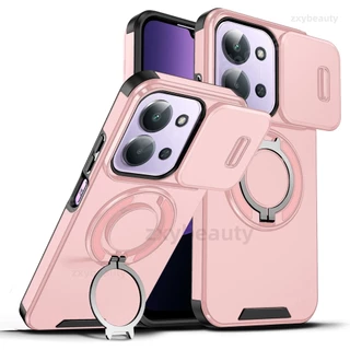 สําหรับ Redmi 15C 5G 4G Xiaomi POCO C85 2026 กรณีเกราะกันกระแทกสไลด์ปลอกแม่เหล็กสําหรับ Redmi15C POCOC85 แหวนขาตั้งโทรศัพท์ฝาหลัง