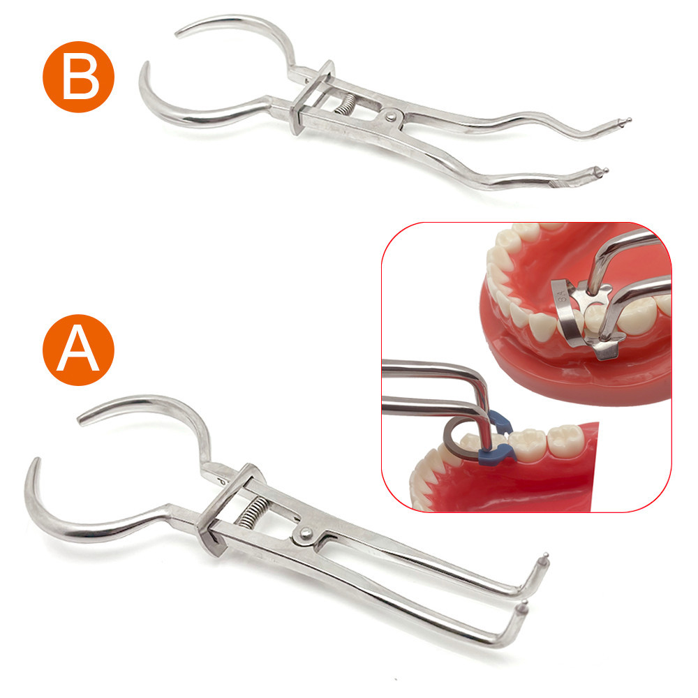ยางทันตกรรม Dam Clamp Forceps สแตนเลสแยก Matrice Matrix Clamp Forceps เครื่องมือทันตกรรม
