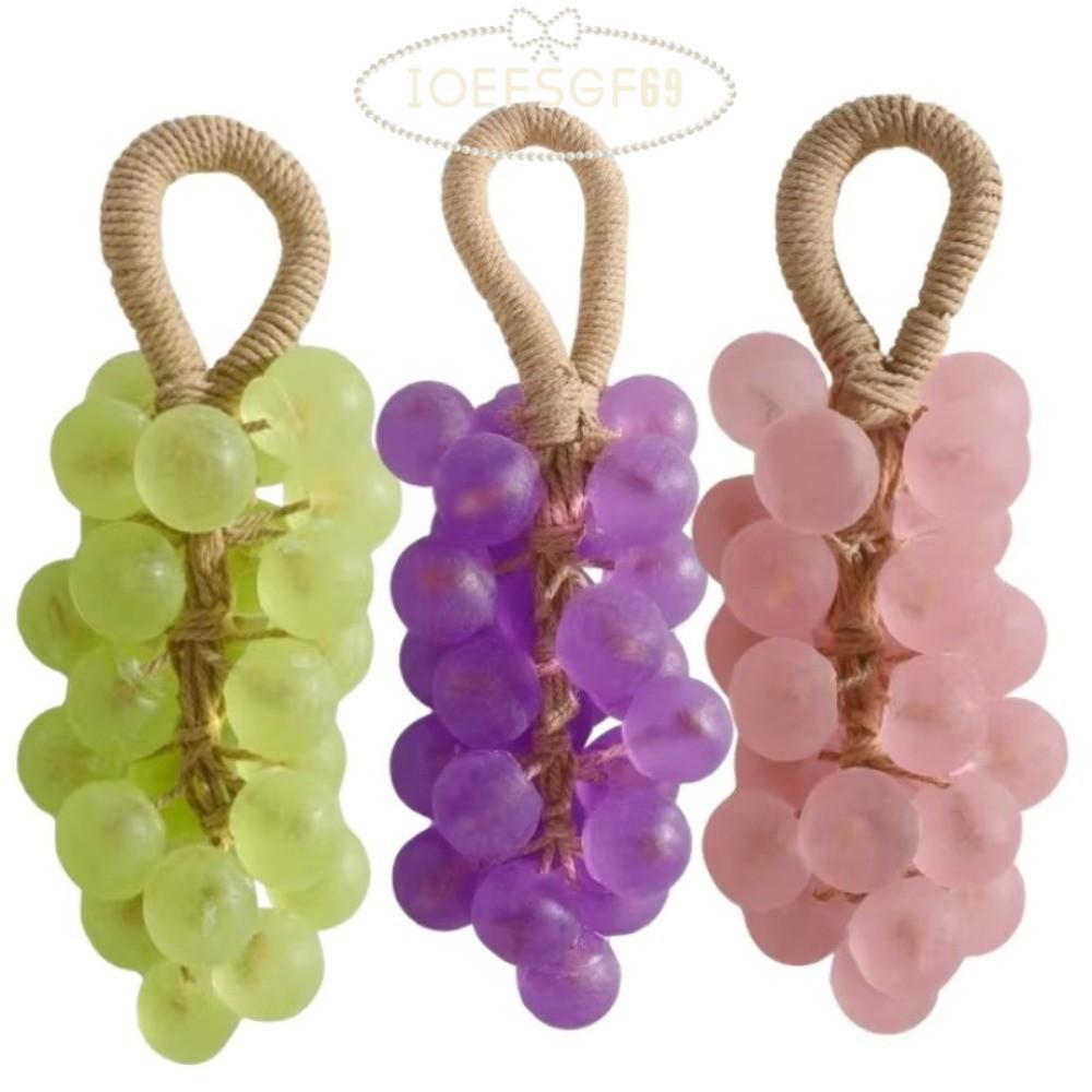 IOEFSGF69 สบู่องุ่นบนเชือก, DIY Grape Cluster Bar Crystal, สบู่องุ่นทํามือทั้งพวง