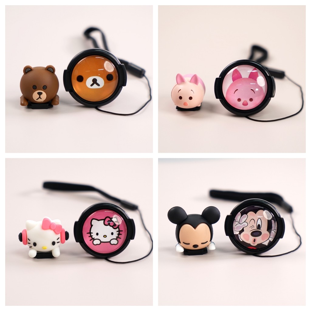 [ประหยัดสุดๆ] ฝาครอบเลนส์การ์ตูนหมวกรองเท้าร้อนเหมาะสําหรับ Fuji XS10 XM5 Nikon Z30 ZFC Canon 60D So