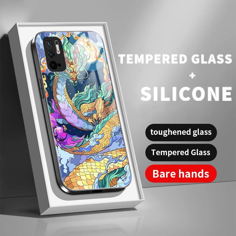 Softcase Glass Case Xiaomi Redmi Note 10 4G 5G Pro Max 10S 10T 11 SE 11S 12 13 Plus Lite Silicon Coo