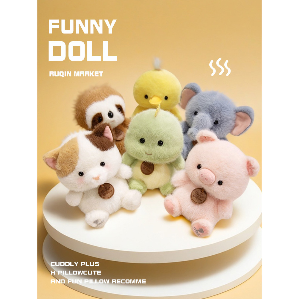 jurassicworld robox ของเล่น ของแท้ Xiangdundun สวนสัตว์ตุ๊กตาของเล่นน่ารักเพนกวินการ์ตูนแพนด้าตุ๊กตา