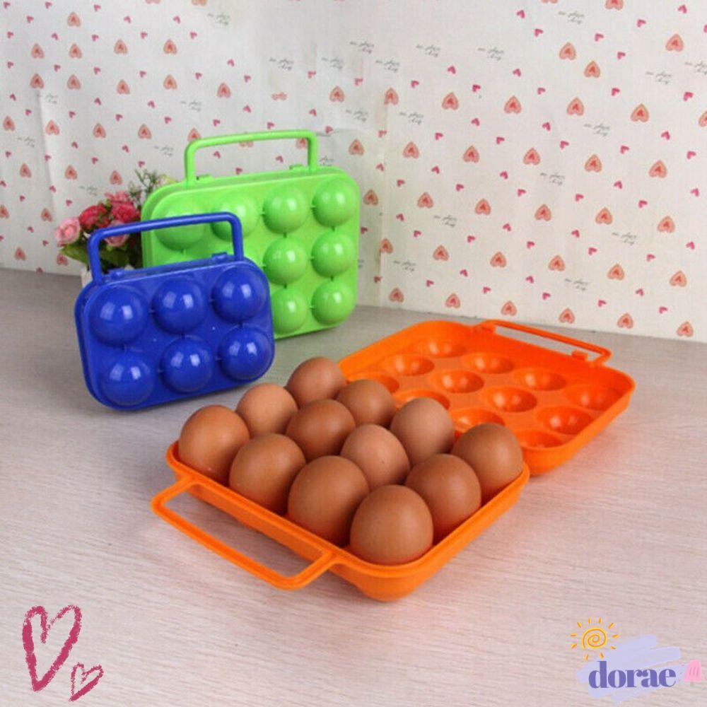 DORAE 6/12 Grid Eggs Box Durable Organizer Portable Outdoor Camping Picnic