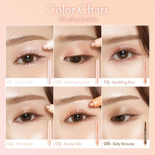MEILINDA Glitter Pop Eye Stick เมลินดา อายแชโดว์ เนื้อชิมเมอร์ กลิตเตอร์ สีสวย เกลี่ยง่าย ติดทนนาน