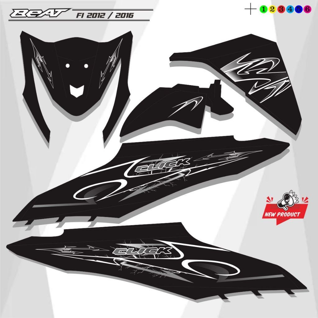 BEAT FI STRIPING สติ๊กเกอร์ BEAT PGM FI MOTORCYCLE VARIATIONS