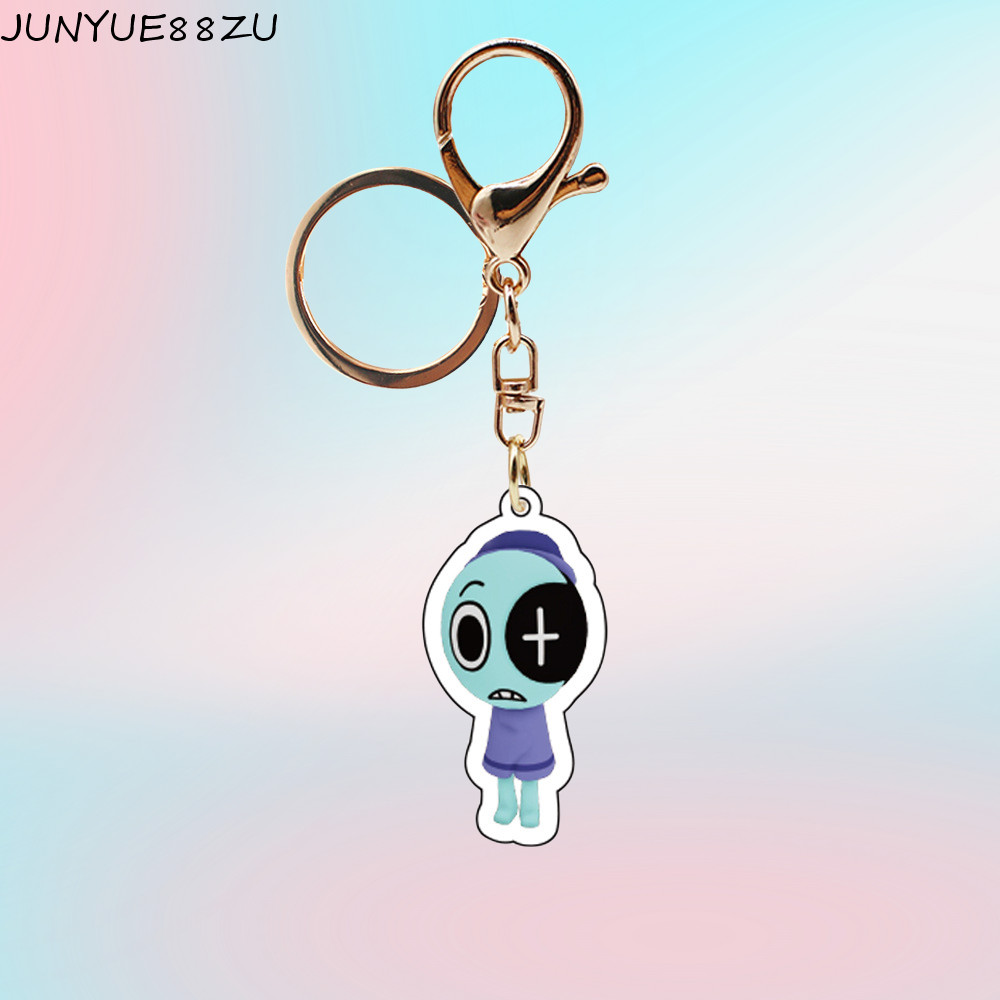 JUNYUE88ZU Dandys World จี้, Pebble Scraps เกม Dandys World พวงกุญแจ, Vee Shelly การ์ตูนอะคริลิค Goo