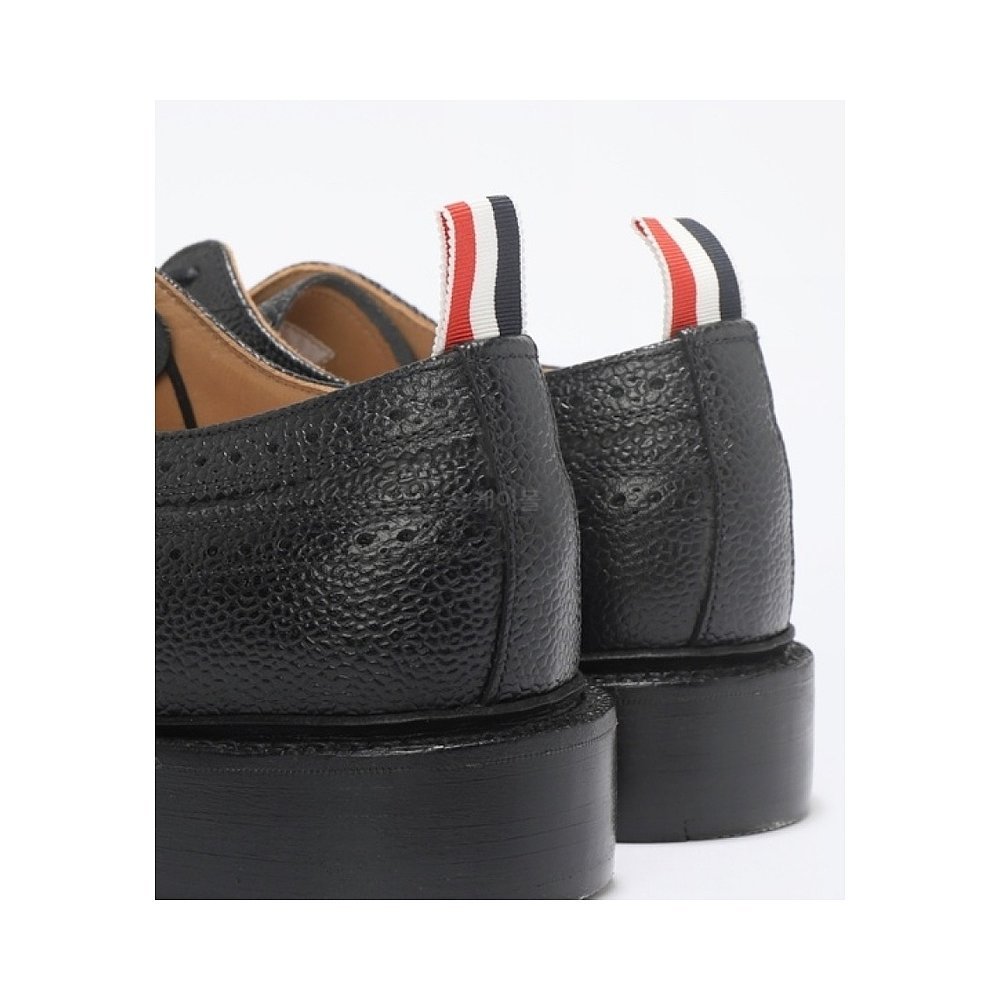 Korea Direct Mail Tom Browne Leather Shoes Unisex Business Black Low-Top Flat สบาย Breathable Daily
