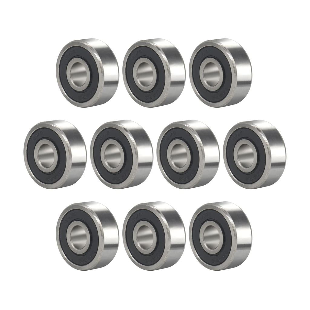 R4A-2RS 10 PCS Deep Groove Ball Bearing ID 1/4 "OD 3/4"Wid 9/32" Double Black Rubber Sealed Ball Bea