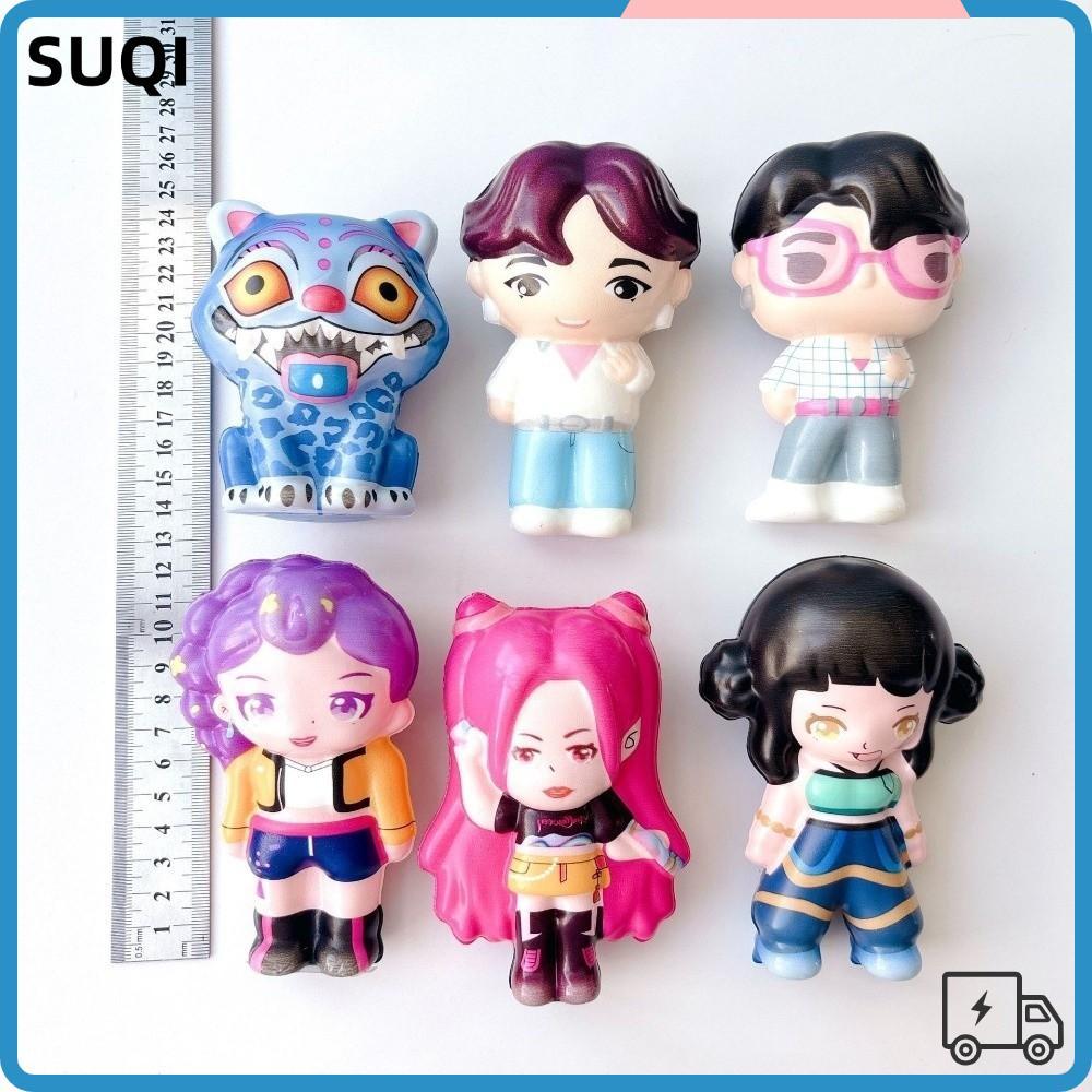 SUQI Kpop Demon Hunters ของเล่นบีบ, Derpys|Rumi Mira Zoey Derpys ของเล่นสกุชชี่อนิเมะป้องกันความเครี