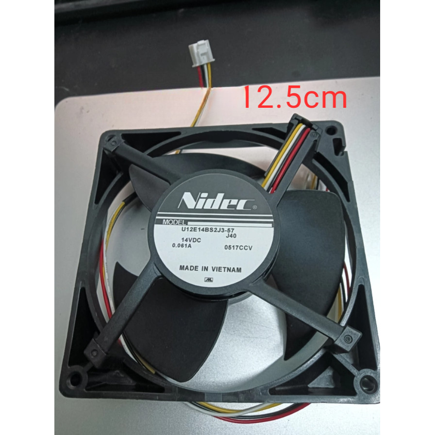 	พัดลมระบายความร้อนตู้เย็น NIDEC U12E14BS2J3-57 14V 0.061A