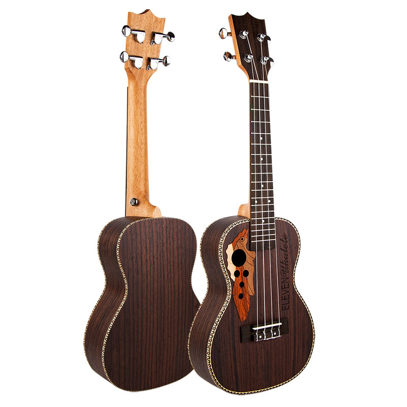 Eleven Rosewood รูปแบบ Ukulele 77 ซม.เริ่มต้น Ukulele เด็กผู้หญิงสไตล์ชายกีตาร์ขนาดเล็กเด็ก