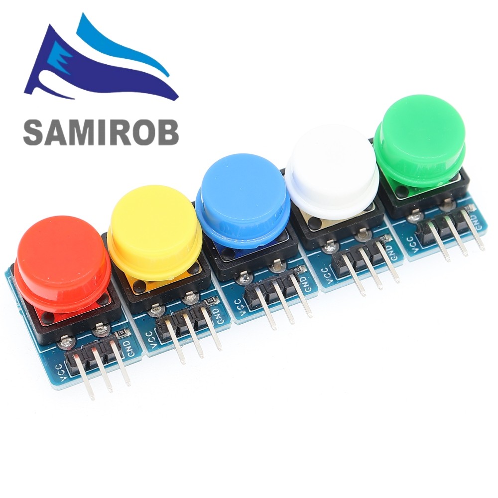 5 ชิ้น 12X12 มม. Big key โมดูลปุ่มขนาดใหญ่ Light touch สวิทช์โมดูลหมวก High level output สําหรับ arduino หรือ raspberry pi 3
