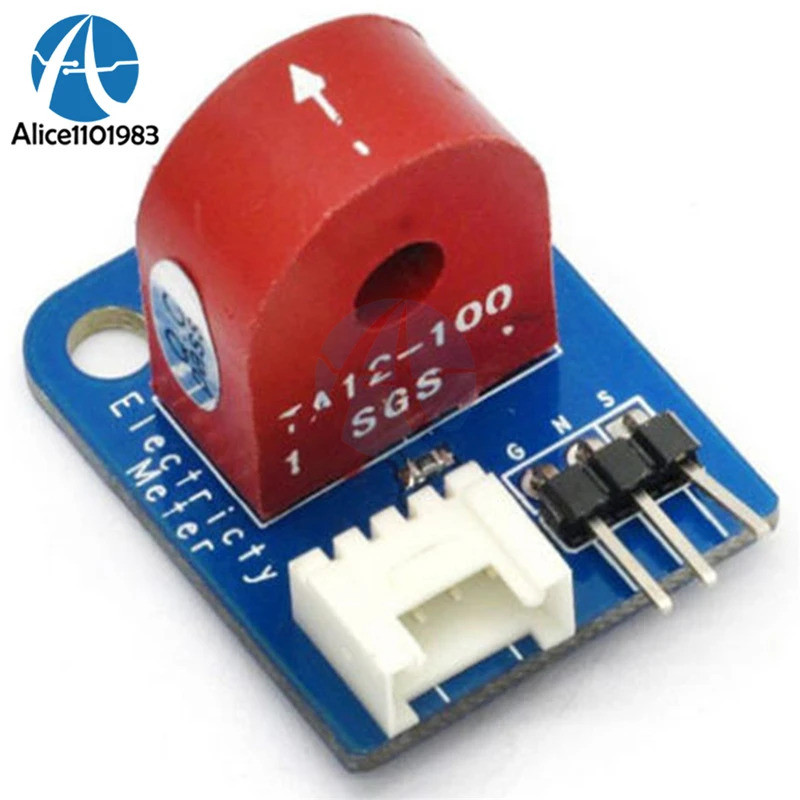 Analog Current Meter โมดูล AC 0 ~ 5A แอมป์มิเตอร์เซนเซอร์สําหรับ Arduino ตาม TA12-100 3PIN อินเทอร์เ