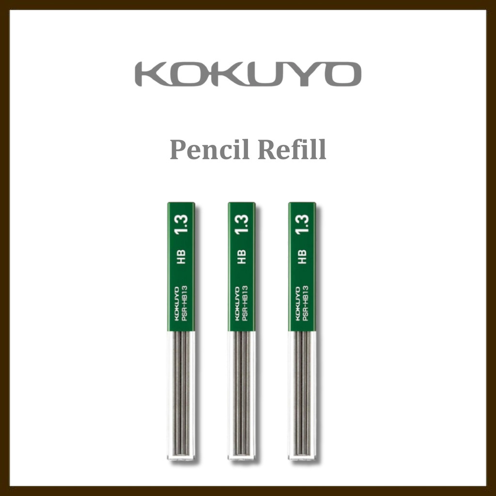KOKUYO Sharp Pencil 1.3mm HB Mechanical Pencil Lead - Set of 3, Model PSR-HB13-1PX3SET.