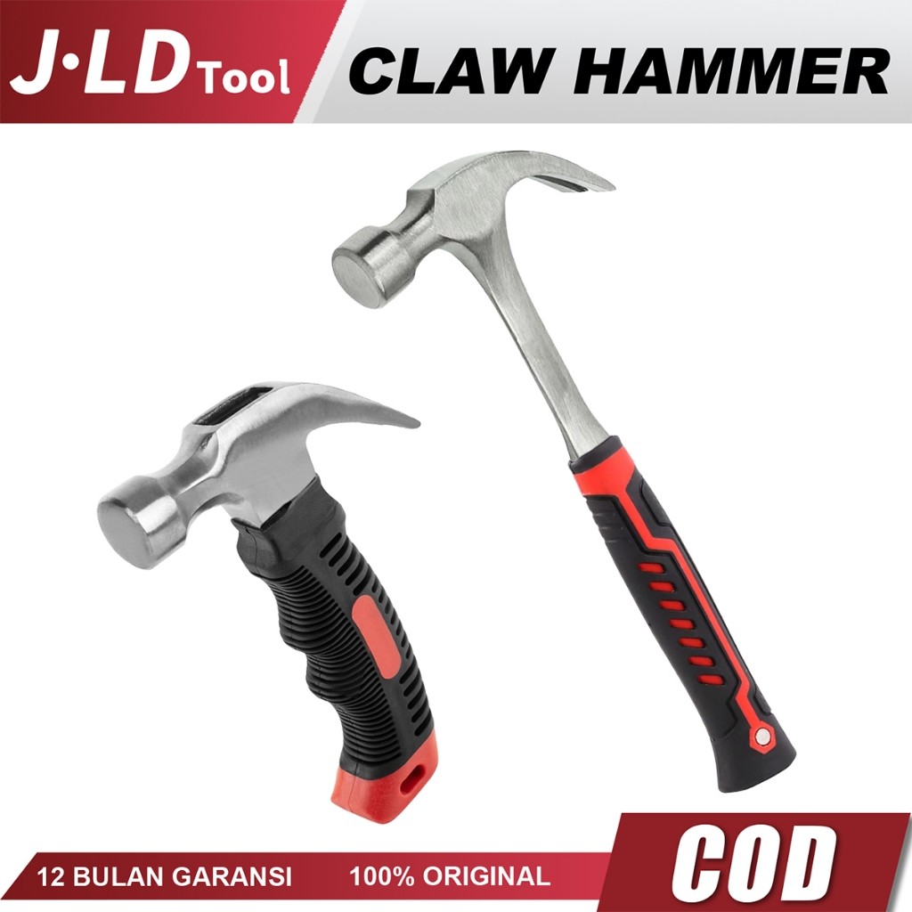 JLD Mini Claw Hammer Mini Goat Hammer Stubby Nail Hammer มัลติฟังก์ชั่น Camping Hammer