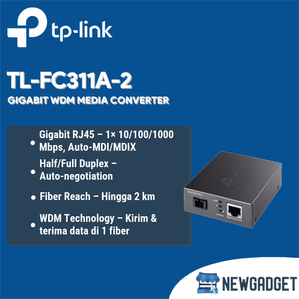 TP-LINK TL-FC311A-2 GIGABIT WDM MEDIA CONVERTER