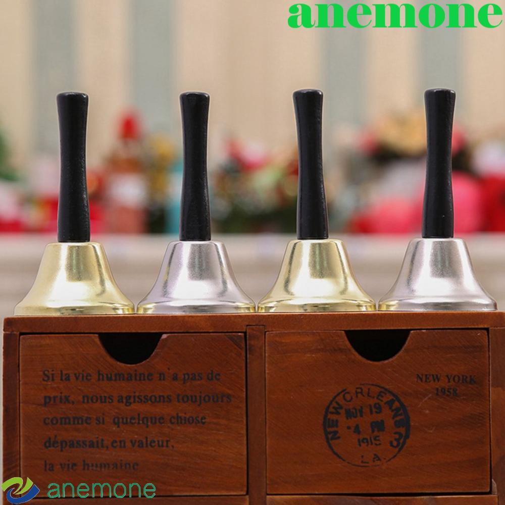 ANEMONE Call Service Handheld Party Alarm โลหะไม้ Handle Dinner Ring