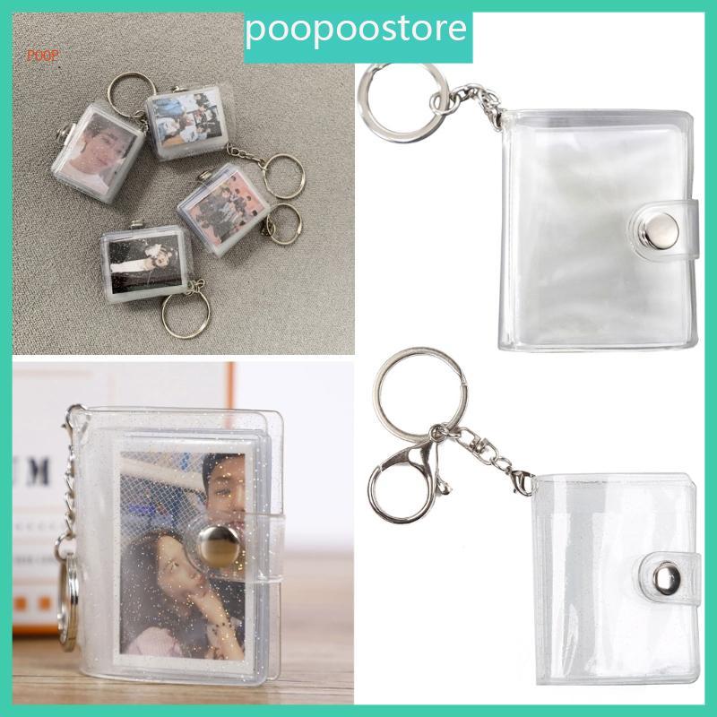 8 Pages Mini Photo Album Keychain Instant Picture Album Pendant Photo Storage