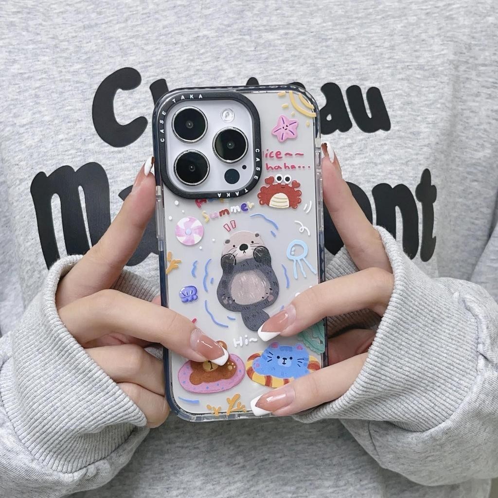 เคสโทรศัพท์มือถือ TPU นิ่ม แบบใส กันกระแทก ลายแมวน่ารัก สําหรับ iPhone 15 11 11 15pro