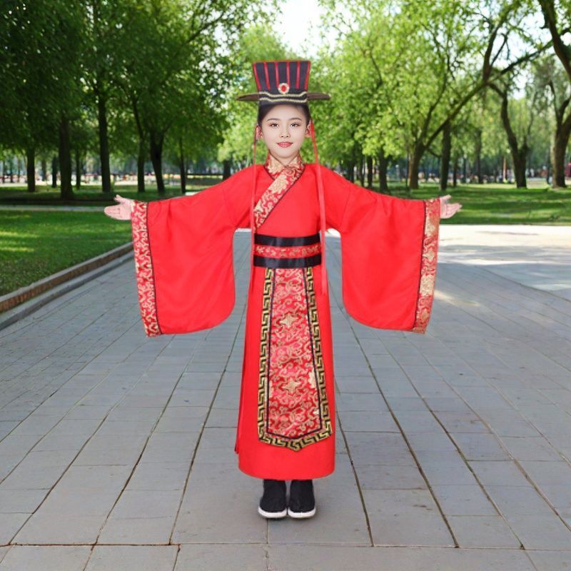 เครื่องแต่งกายHanfu แบบโบราณสำหรับการแสดงบนเวทีและคอสเพลย์ ออกแบบตามตัวละครจากเรื่องสามก๊กเช่น Liu B