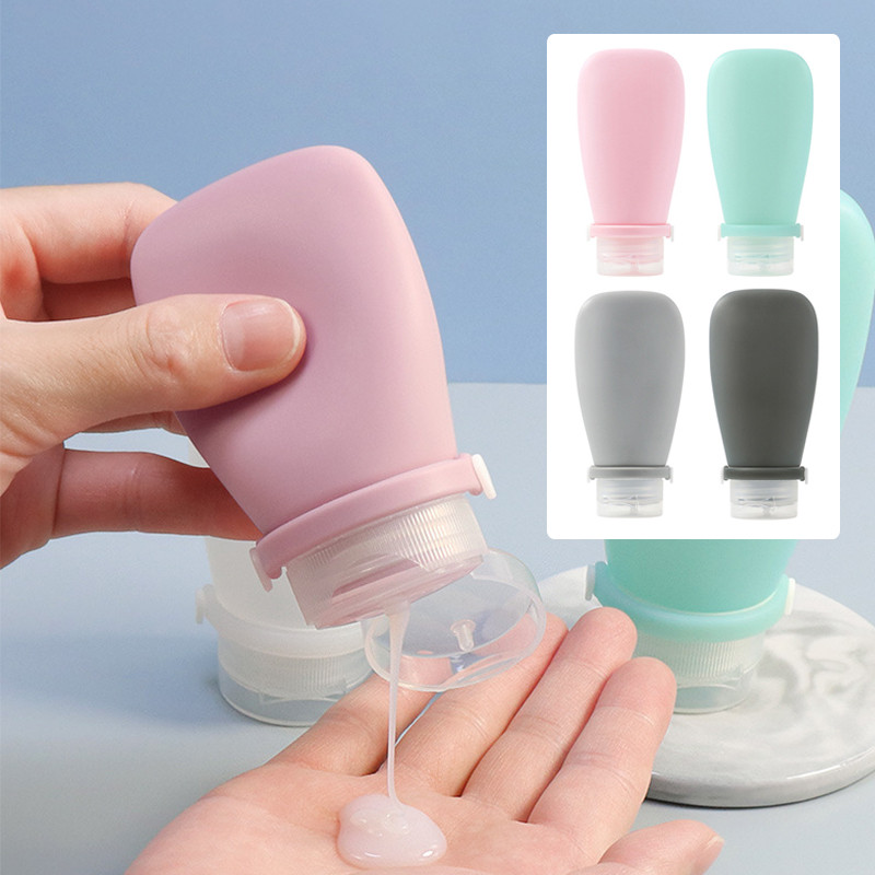 ขนาดเดินทางขวดโลชั่นบีบหลอดภาชนะซิลิโคนแต่งหน้าเครื่องมือที่ว่างเปล่า38/60/90มล