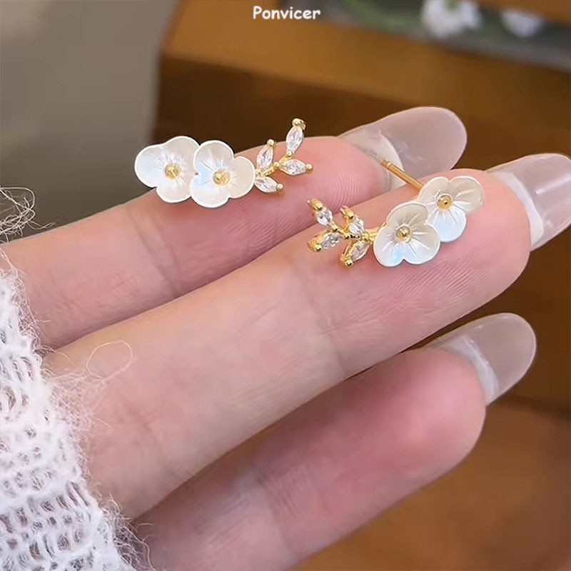 [COD]🌸ประณีต ดอกไม้ ต่างหู ดอกพลัม อารมณ์ ผู้หญิง ระดับไฮเอนด์ เรียบง่าย - รูปที่ 5