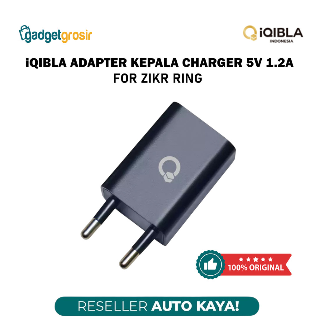 อะแดปเตอร์หัวชาร์จ USB IQibla สําหรับ Smart Zikir Ring 5V 1.2A