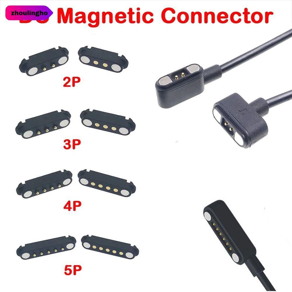 ZHOULINGHO DC Magnetic Pogo Pin Connector, 2Pin 3Pin 4Pin 5Pin กันน้ํา Pogopin Magnetic Connector, 2